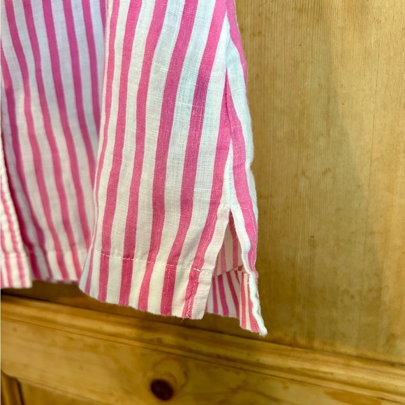Ralph Lauren Women’s Striped Linen Button Down Shirt w/ Gold Anchor Buttons Sz S - Picture 5 of 7